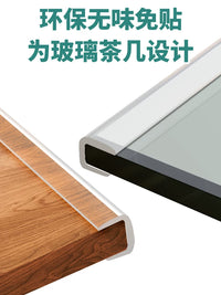 U-Shaped Transparent Edge Protector Strip for Glass Tables and Furniture