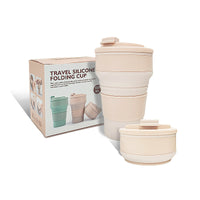 Portable Collapsible Silicone Travel Mug with Lid - 350ml/500ml Folding Cup for Outdoor Activities