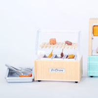 Miniature Dollhouse Food Display Cabinet OB11 Photography Prop