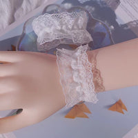 Lolita Lace Cuffs Sweet Arm Sleeves Wristbands for Women