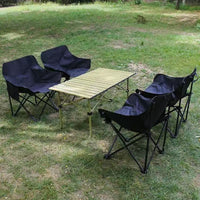 Portable Outdoor Folding Table and Chair Set for Camping Picnic BBQ