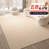 Modern Wabi-Sabi Style Large Area Rug for Living Room Bedroom, Non-Slip, Sound-Dampening, Easy-Care Crystal Velvet Carpet