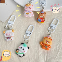 Cute Animal Food Play Keychain for Backpacks and Gifts