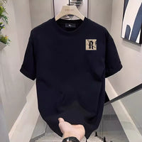 Men's Short Sleeve T-Shirt, Loose Fit Crew Neck with Print