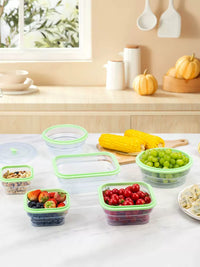 Partita Collapsible Silicone Lunch Box for Microwave, Portable Bento Bowl for Office and Travel