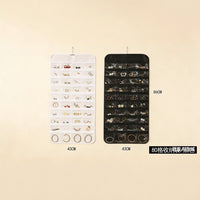 Wall-Mounted Jewelry Organizer with Transparent Pockets for Earrings and Necklaces