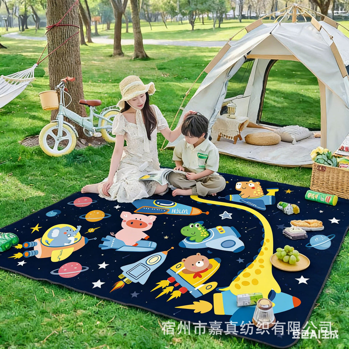 Extra Thick Waterproof Picnic Blanket for Outdoor Camping and Beach, Portable and Moisture-Proof Mat