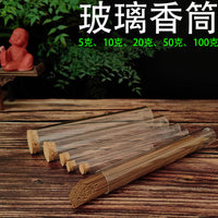 Glass Incense Tube with Cork Stopper for Agarwood Sandalwood Storage