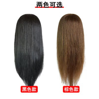 Professional Mannequin Head with Human Hair for Hairdressing Practice, Cutting, Perming, and Styling