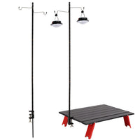 Portable Folding Aluminum Alloy Camping Lantern Stand with Ground Spike