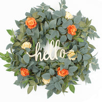 Artificial Eucalyptus Wreath for Door & Wall Decor, Ins-style Greenery Garland for Weddings & Home