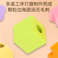 Kids Wooden Geometric Shape Stacker Puzzle Toy for Color Recognition and Early Education