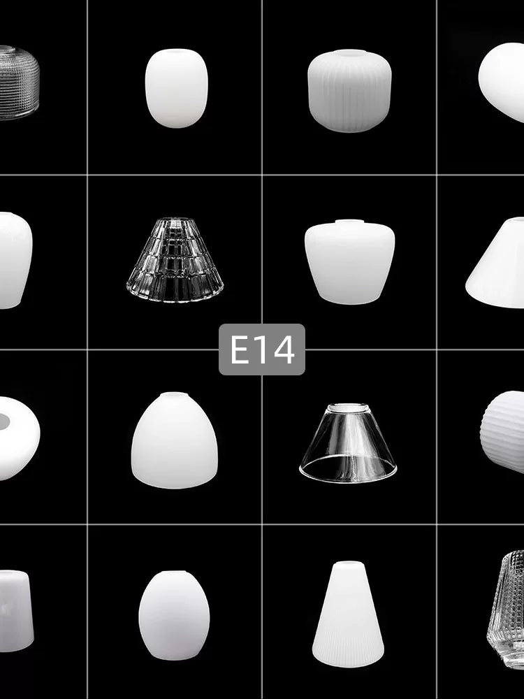 E14/E27 Bell Lily Glass Lampshade for Table Lamps and Chandeliers, DIY Replacement