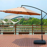 Outdoor Cantilever Patio Umbrella with Base, Large Garden & Balcony Sunshade