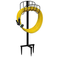 Detachable Metal Garden Hose Holder Stand Outdoor Water Pipe Storage Rack