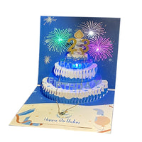 3D Pop-Up Birthday Cake Card with Music & Lights for Girlfriend, Couples, DIY Gift