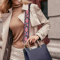 Adjustable Wide Crossbody Bag Strap Replacement with Colorful Patterns
