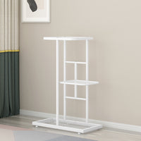 Multi-Tier Rolling Metal Plant Stand for Indoor/Outdoor Use