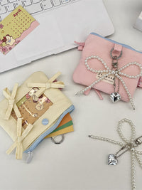 Bowknot Card Holder for Students - ID, Meal, and Small Card Protector
