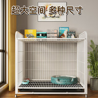 Heavy-Duty Square Tube Pet Dog Crate with Storage Top for Small to Large Dogs