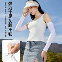 Unisex Ice Silk Cooling Arm Sleeves for Outdoor Sports Sun Protection