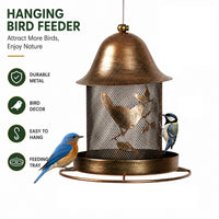 Outdoor Metal Bird Feeder Squirrel-Proof Hummingbird Feeder for Wild Birds