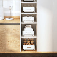 Cross-Border Kitchen Storage Drain Rack Cabinet Built-in Dish Bowl Storage Stainless Steel Drawer Pull Basket Storage Rack