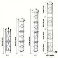 Semi-Circular Metal Plant Support Trellis for Climbing Vines and Roses, Garden Outdoor Fence for Drainage Pipe Cover