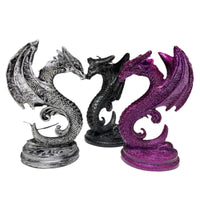 Halloween Dragon Crystal Ball Stand Ornament Metal Craft Display Base for Home Decor