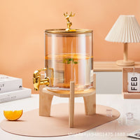 Cold Water Dispenser with Faucet, Refrigerator-Friendly Beverage Container, Large Capacity Drink Pitcher