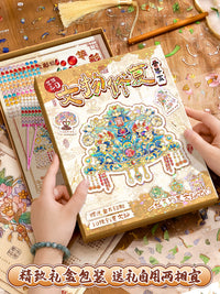 3D Stereoscopic DIY Scene Stickers for Kids, Educational Craft Toy with Cultural Relics Restoration Theme