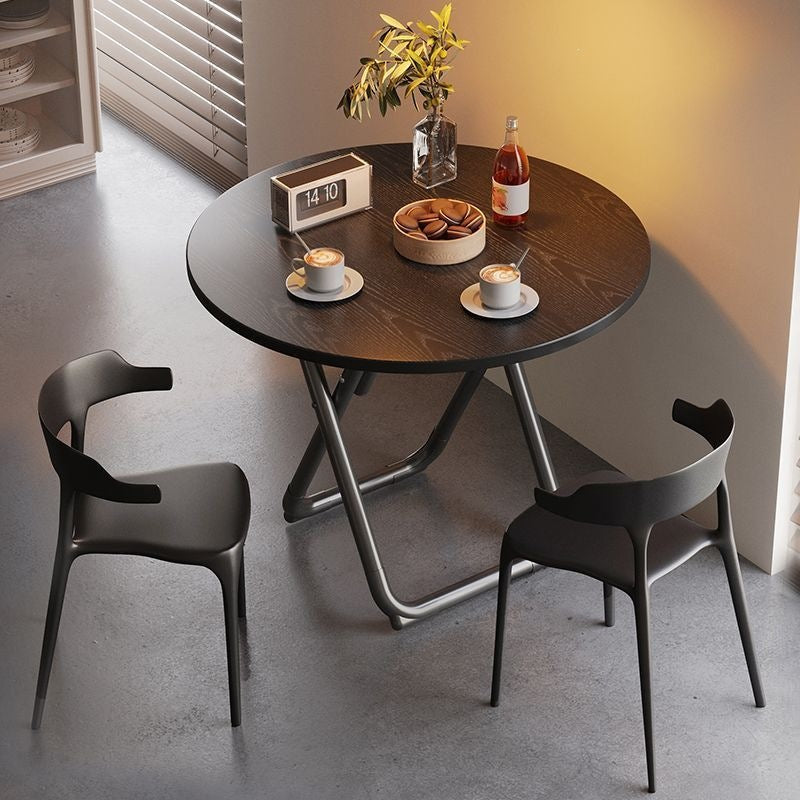 Foldable Portable Dining Table for Small Spaces, Balcony, or Stalls - Round/Square