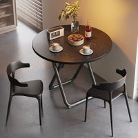 Foldable Portable Dining Table for Small Spaces, Balcony, or Stalls - Round/Square