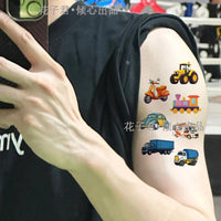 Kids' Temporary Transport Vehicle Tattoos - Cartoon Car, Boat, Plane Designs