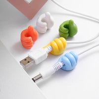 Thumb Hook Cable Organizer Wall-Mounted Adhesive Data Cable Holder