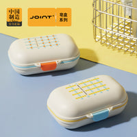 Portable Travel Soap Dish with Lid and Drain, Double-Layer Soap Box for Business Trips and Travel