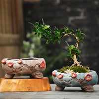 Large Caliber Breathable Ceramic Succulent Planter Pot for Balcony & Old Stumps