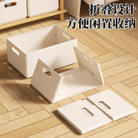 Foldable Desktop Storage Box for Snacks, Toys, and Sundries - Thickened Plastic Drawer Organizer Basket