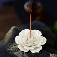 Ceramic Flower Incense Holder Stick Burner Ornament