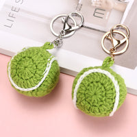 Handmade Crocheted Sports Ball Keychain Pendant for Bags and Gifts