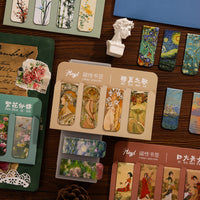 Creative Oil Painting Magnetic Bookmarks - Van Gogh Monet Masterpiece Collection