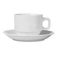 European Style Ceramic Coffee Cup and Saucer Set for Espresso, Tea, and Milk