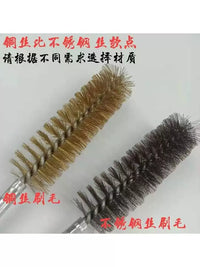 Stainless Steel Pipe Cleaning Brush with Handle for Deburring, Rust Removal, and Polishing