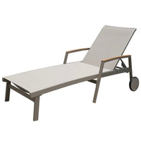 Outdoor Aluminum Alloy Beach Pool Lounge Chair with Waterproof Sunscreen Fabric