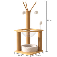 Compact Multi-Level Cat Tree Condo with Scratching Post and Perch for Small Spaces