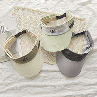 Quick-Dry Color Block Visor Hat for Outdoor Sports, Running, Sun Protection