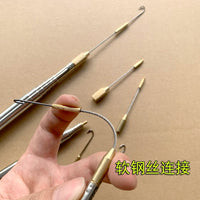Telescopic Eel Fishing Hook with Barbs and Automatic Rotation for Day and Night Fishing