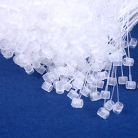 Transparent Round Head Tag String Disposable Hanging Merchandise Label Rope Plastic Snap Lock Pin Tag Fastener Wholesale