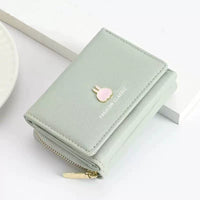 Korean Style Cartoon Tri-fold Wallet for Girls, Cute Student Card Holder Coin Purse