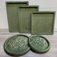 Velvet Jewelry Display Tray for Necklaces and Earrings